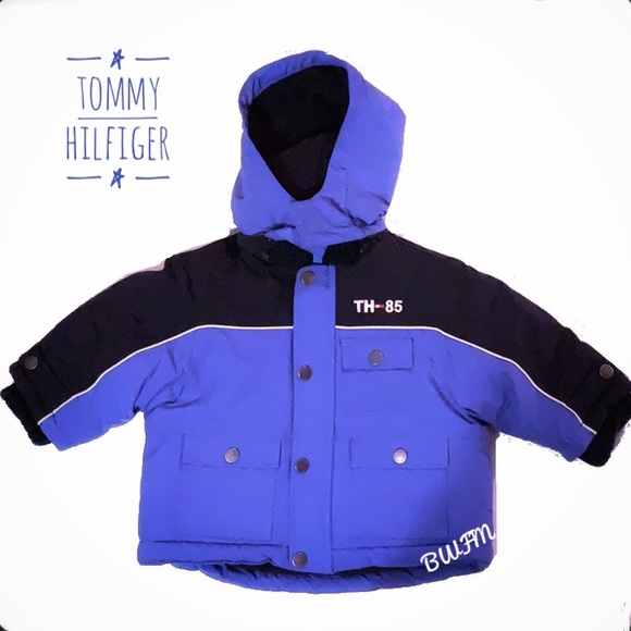 New Tommy Hilfiger kids jackets coat removable hat boy